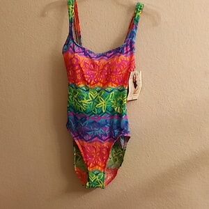 NEW Kathy Ireland Y2K Boho Beachy Cruise Size 9/10 Green-Orange Multi Colors B13